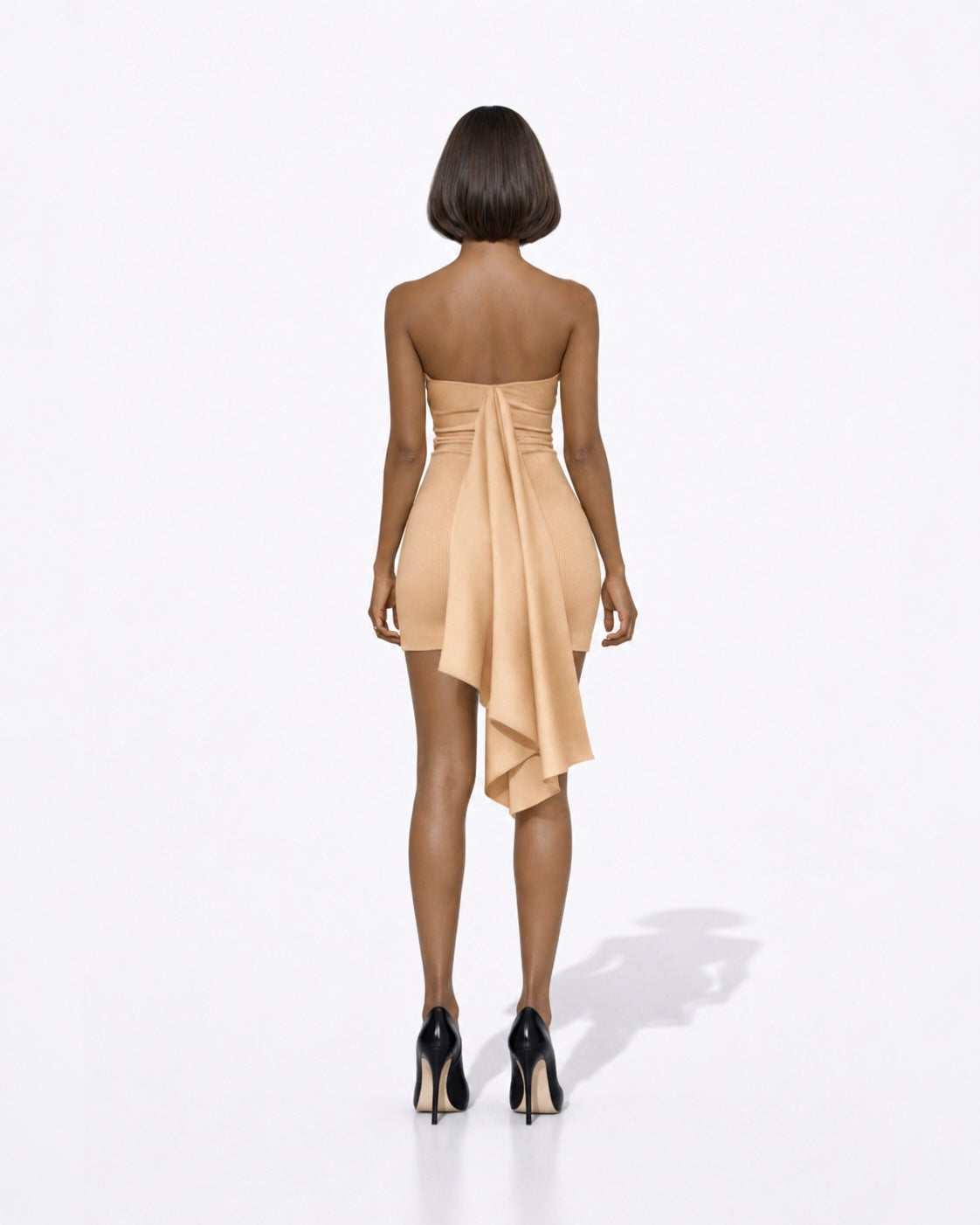 PROOVOC Bandeau Dress – Ecru Spandex