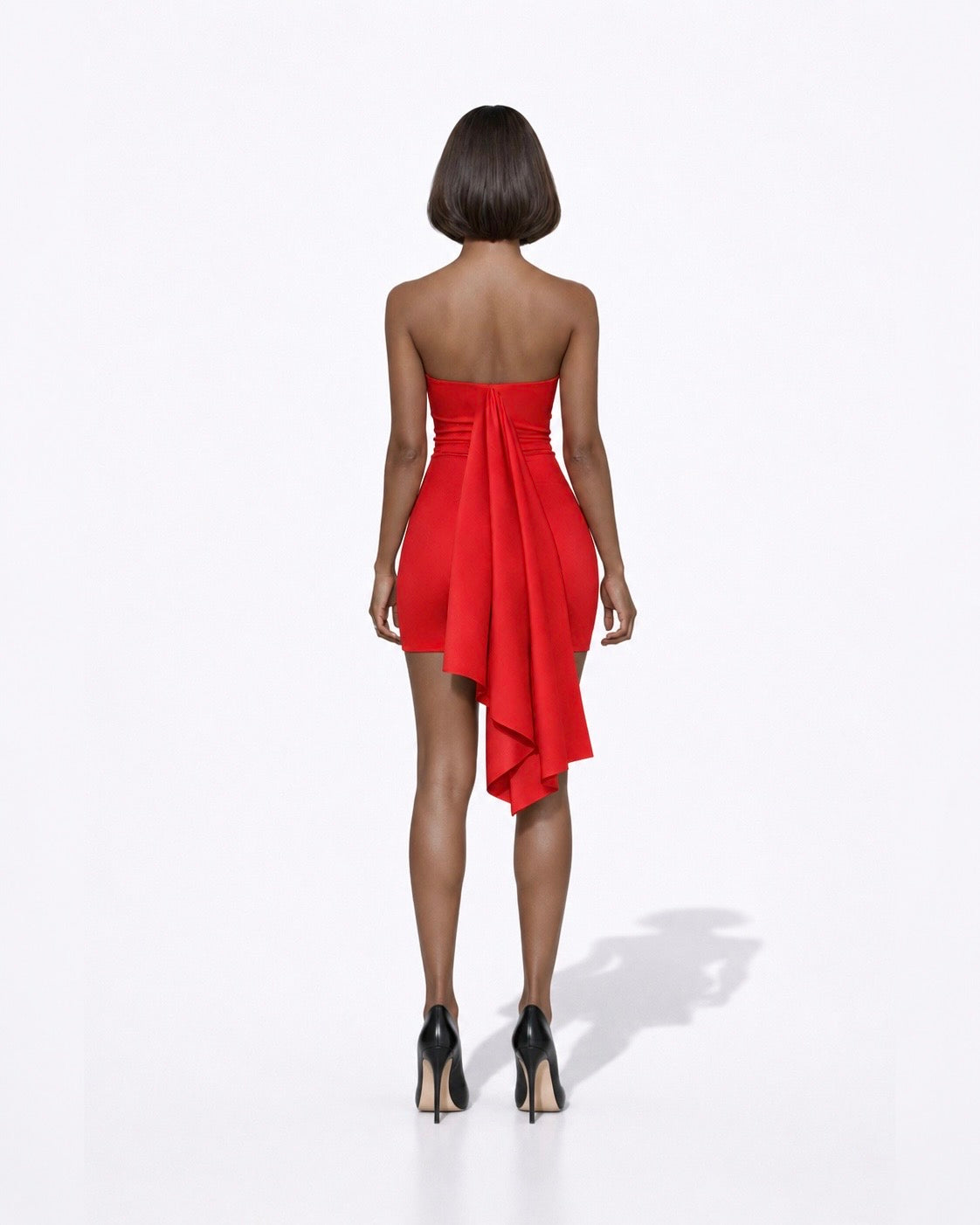 PROOVOC Bandeau Dress- Red Spandex