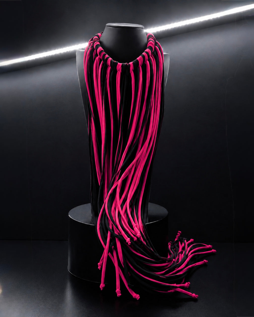 PROOVOC Atelier Couture Necklace Spandex - Black / Pink