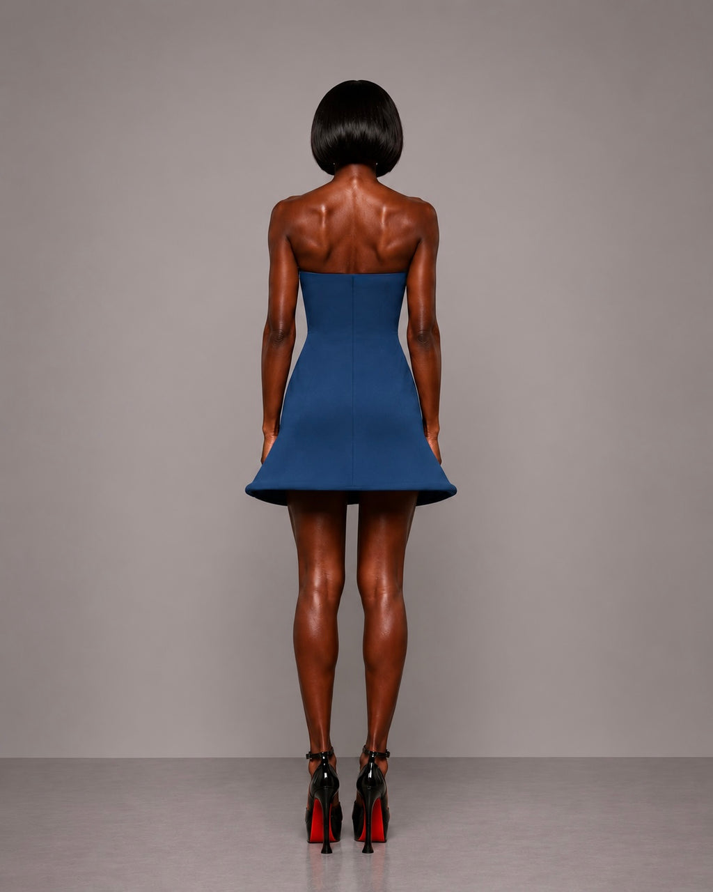 PROOVOC Bambole Dress - Slate Navy Spandex