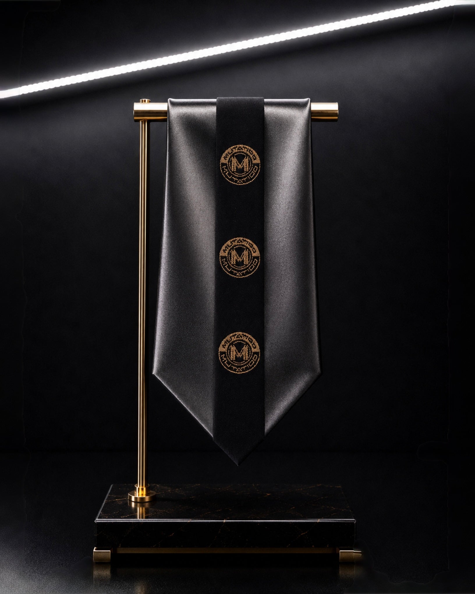 PROOVOC MUTATIOO Emblem — Mini Couture Tie ( Mini Krawat Couture) Obsidian Graphite