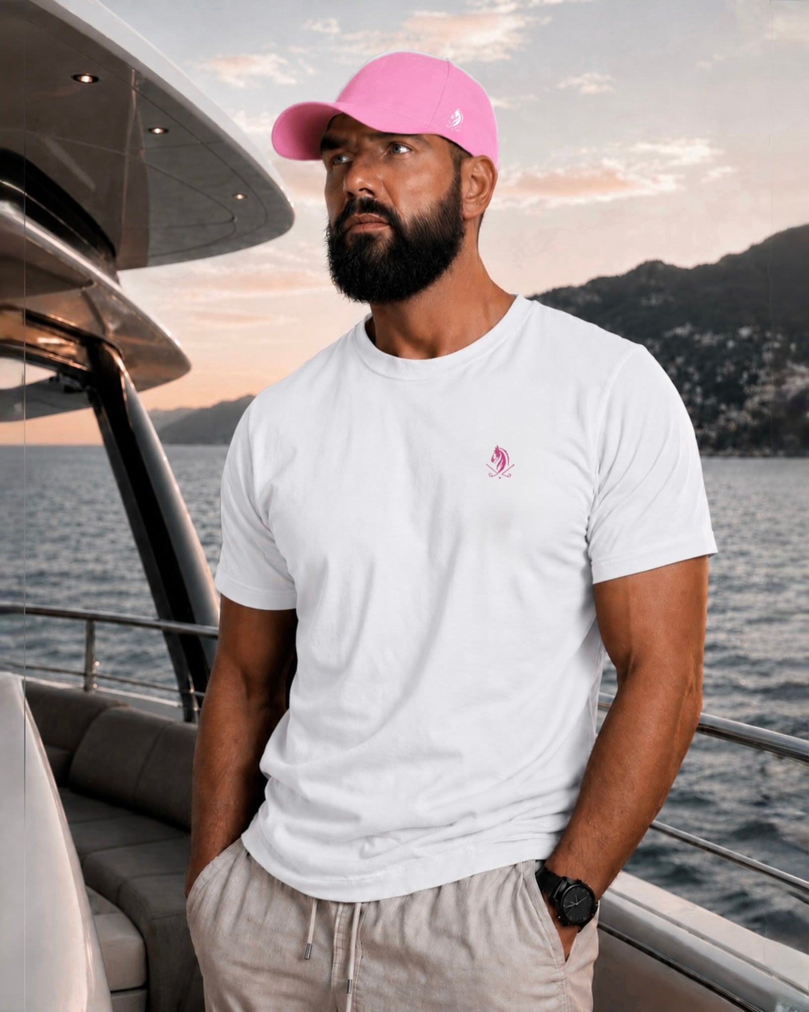 PROOVOC Club - T-Shirt White / Pink Logo