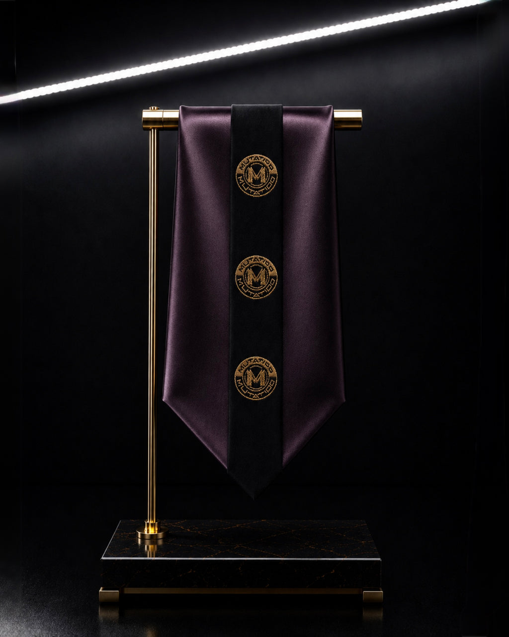 PROOVOC MUTATIOO Emblem — Mini Couture Tie ( Mini Krawat Couture) Obsidian Violet