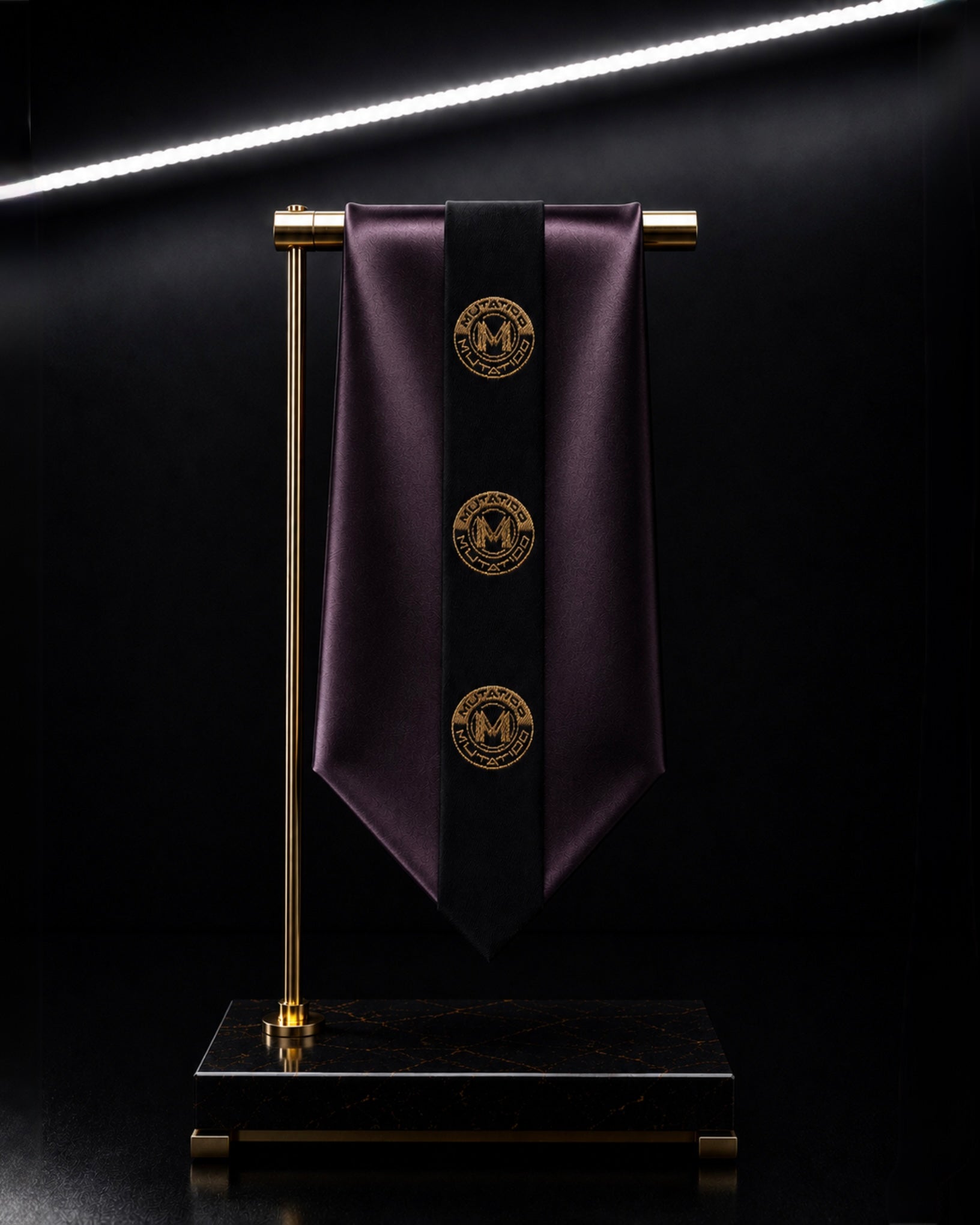 PROOVOC MUTATIOO Emblem — Mini Couture Tie ( Mini Krawat Couture) Obsidian Violet