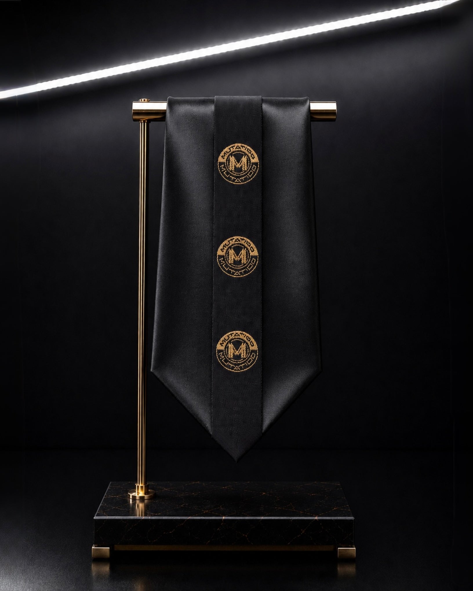 PROOVOC MUTATIOO Emblem — Mini Couture Tie ( Mini Krawat Couture) Obsidian Black
