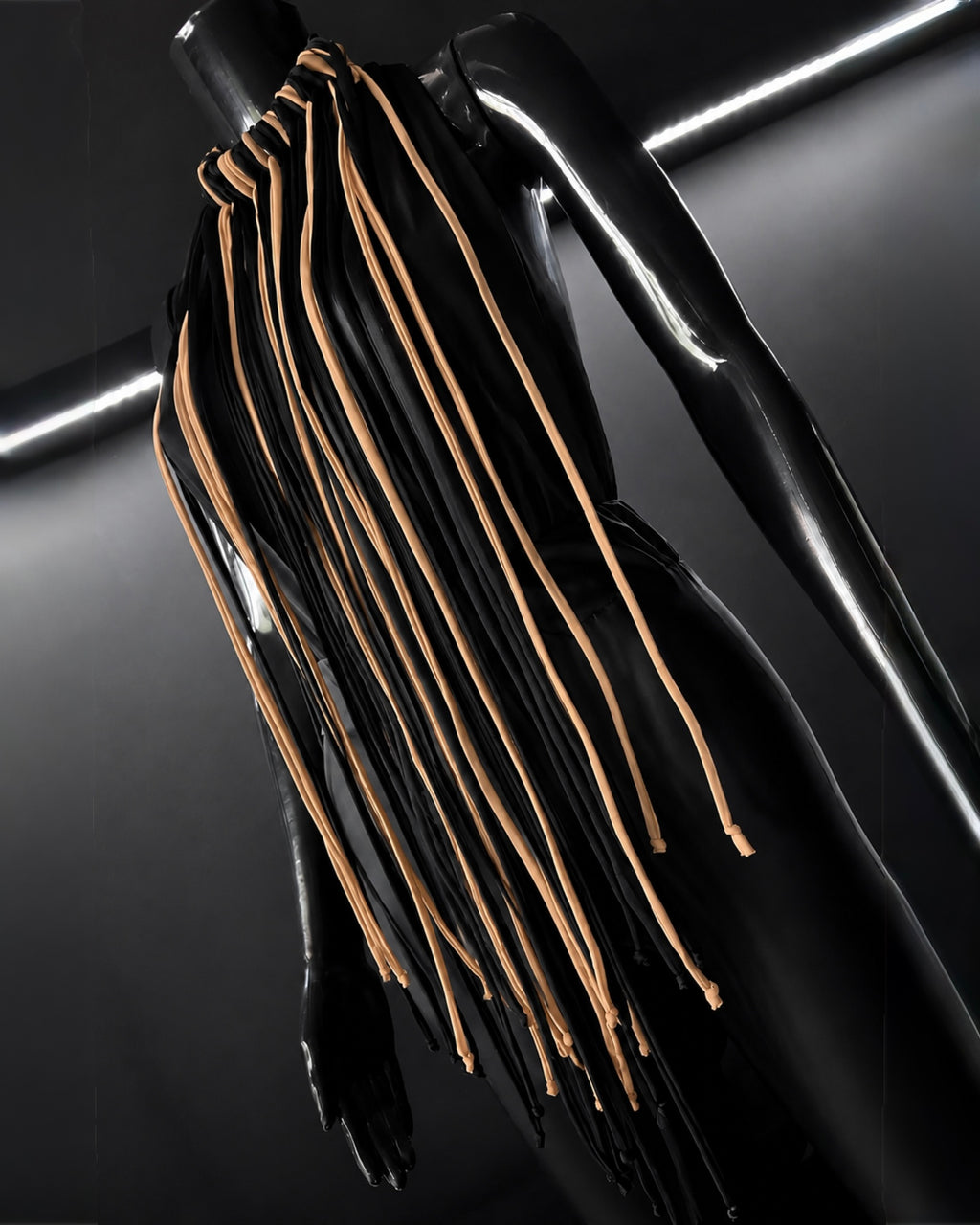 PROOVOC Atelier Couture Necklace  Spandex - Black/Ecru