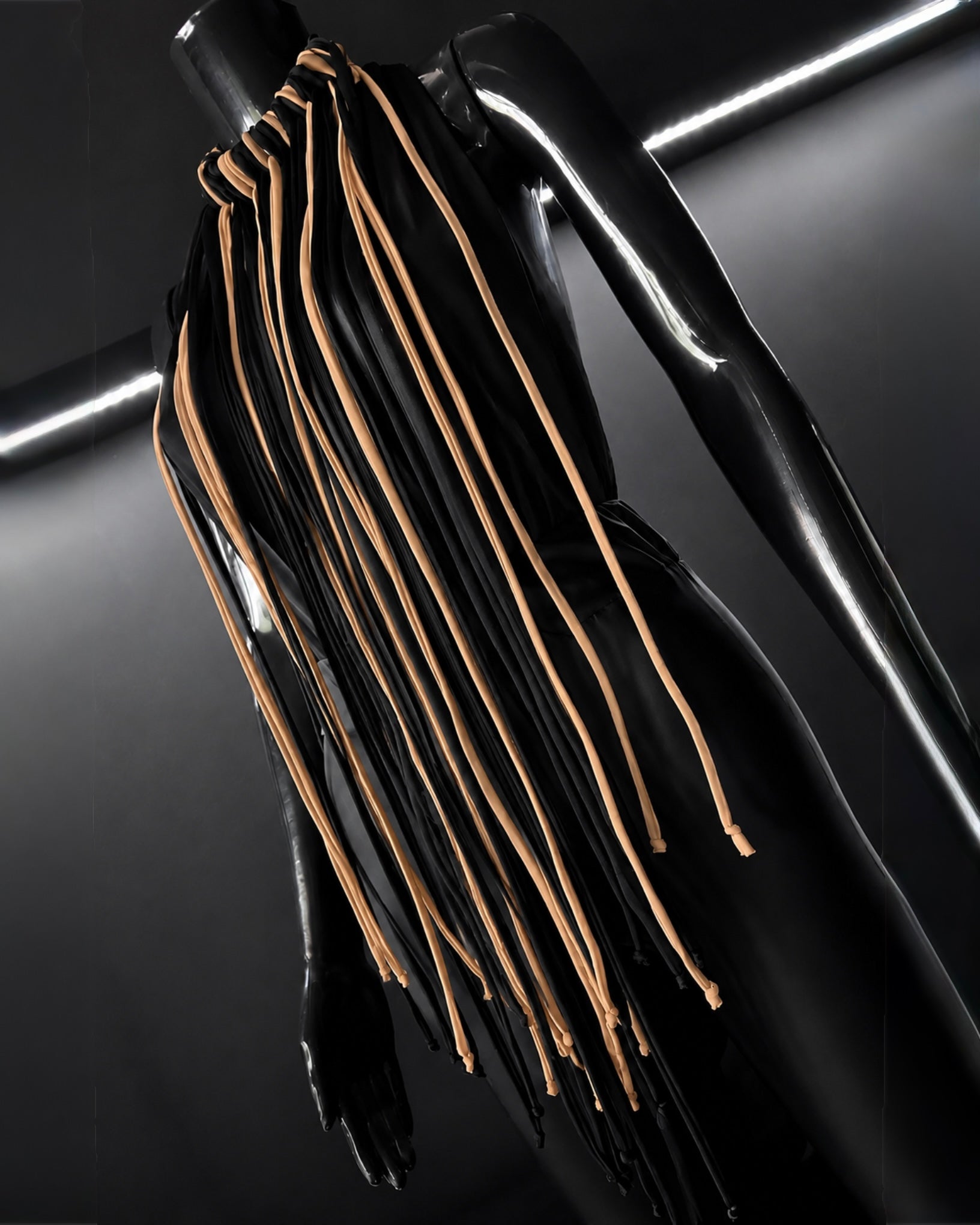 PROOVOC Atelier Couture Necklace  Spandex - Black/Ecru