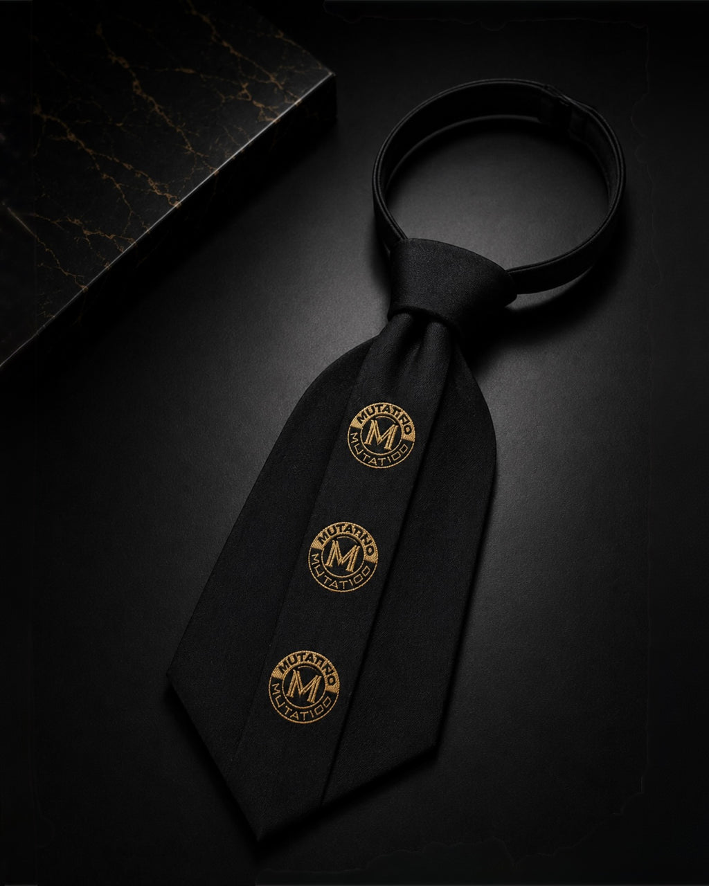 PROOVOC MUTATIOO Emblem — Mini Couture Tie ( Mini Krawat Couture) Velvet Black