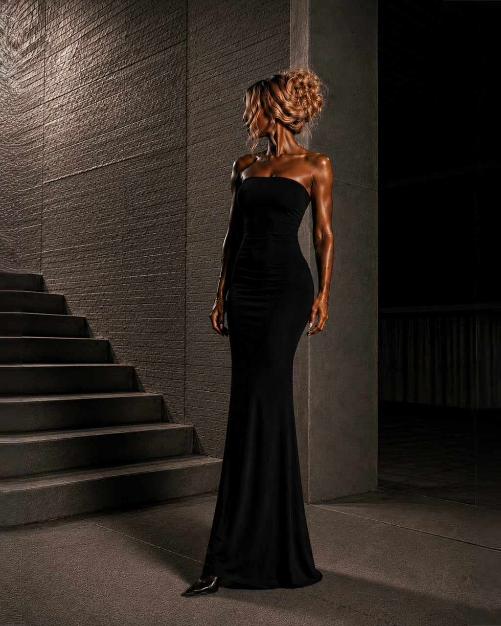 PROOVOC Onda Dress - Black Spandex