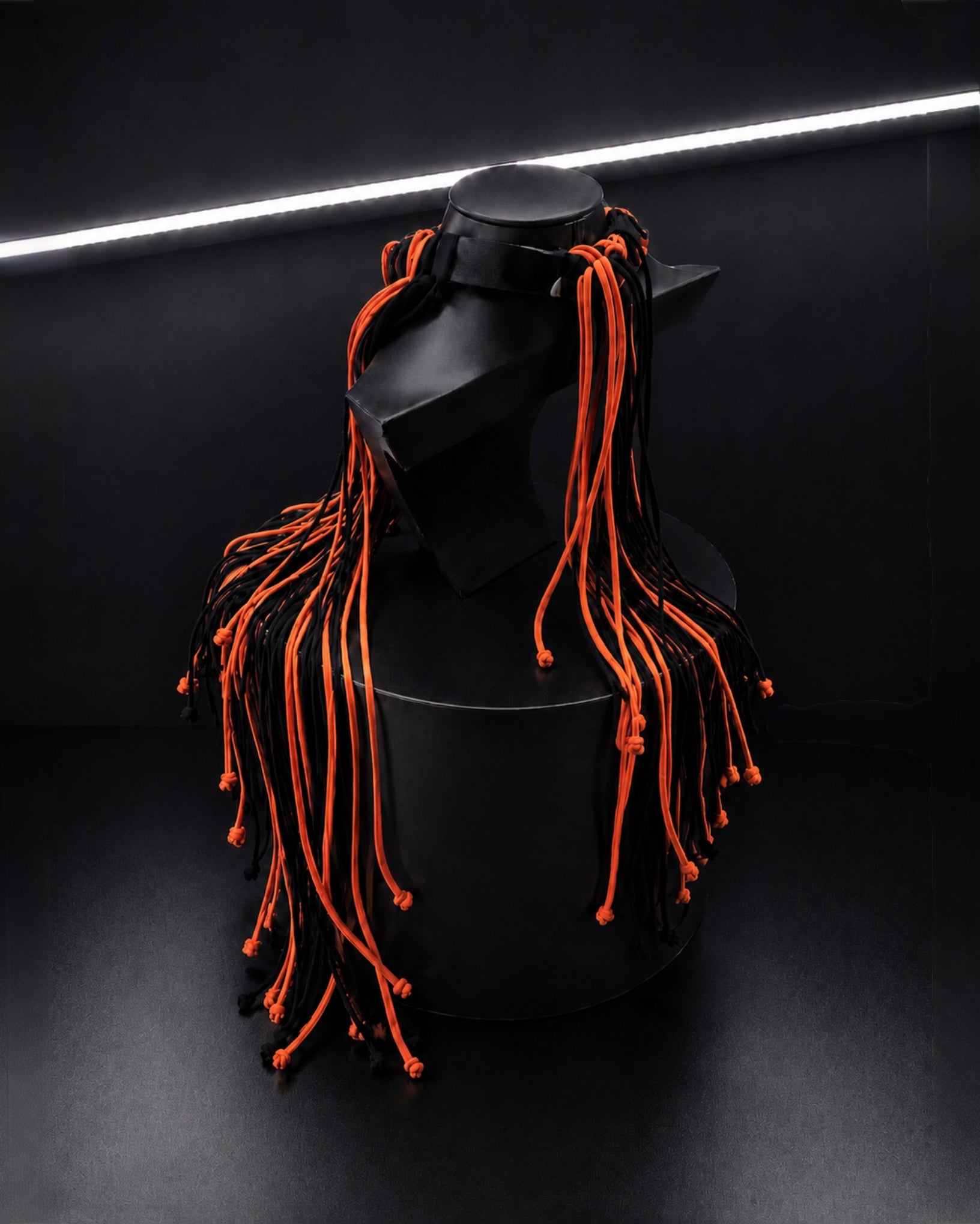 PROOVOC Atelier Couture Necklace Spandex - Black / Tangerin