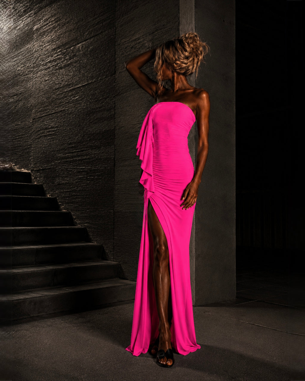 PROOVOC Onda Dress - Pink Spandex