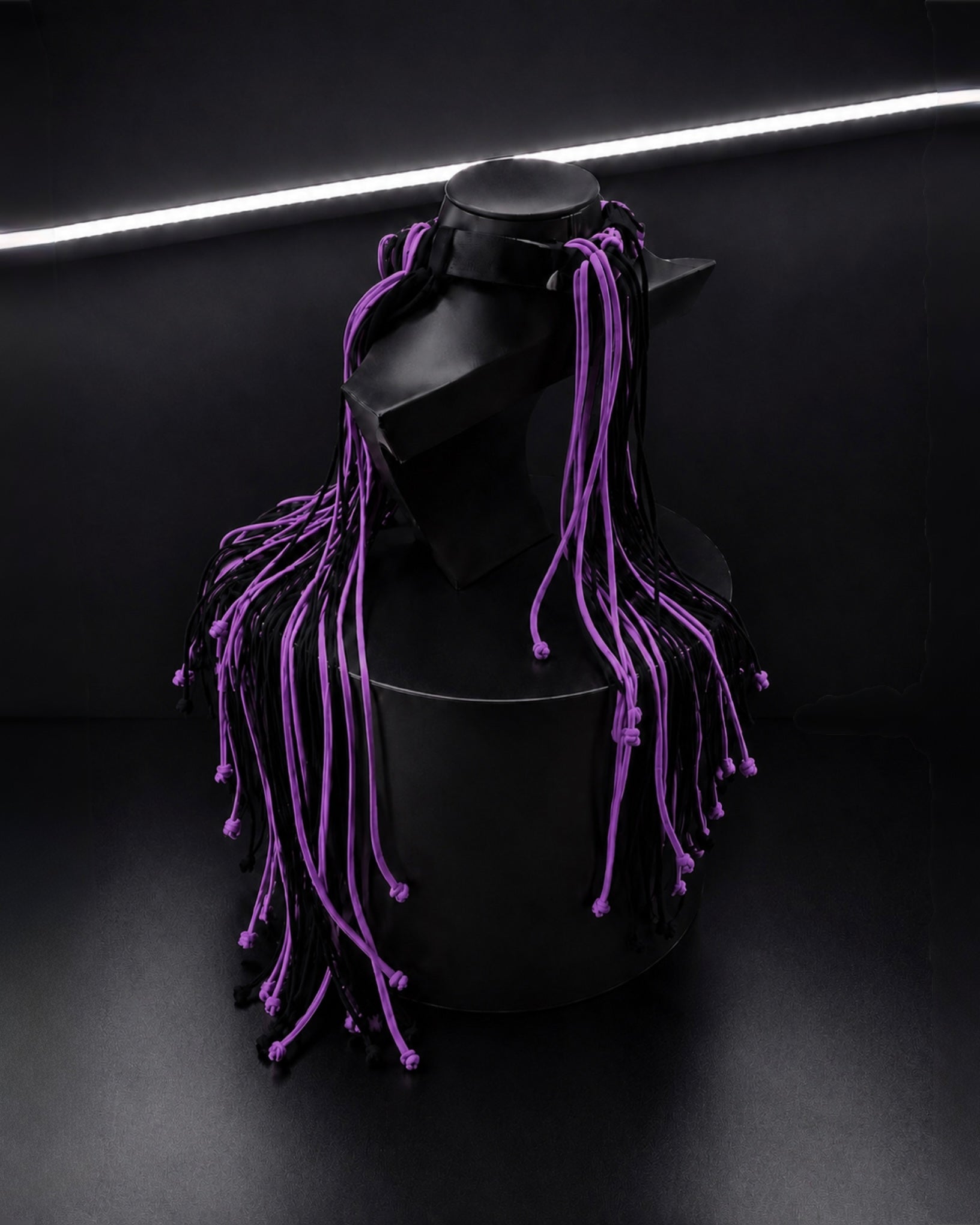 PROOVOC Atelier Couture Necklace Spandex - Black / Violet