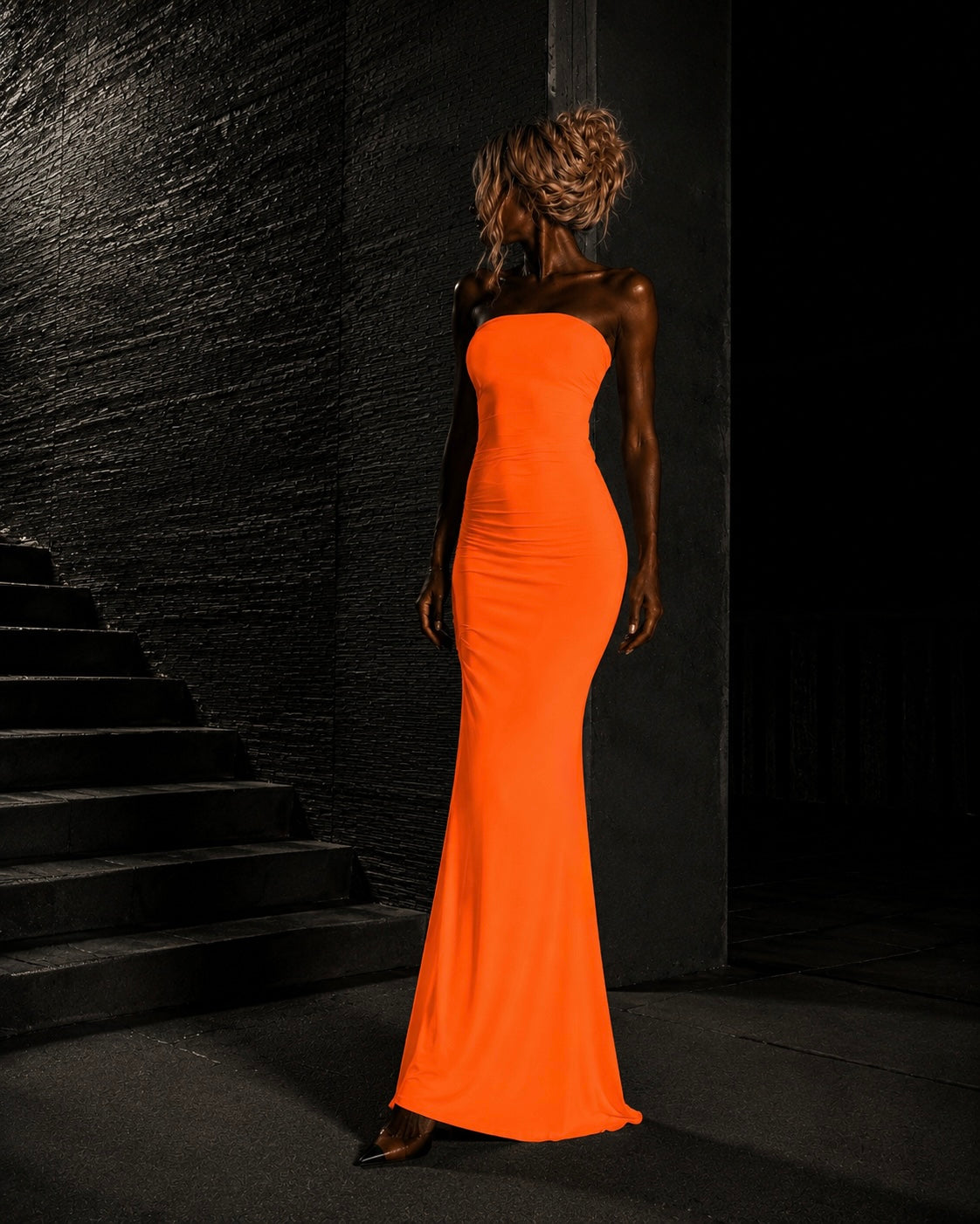 PROOVOC Onda Dress - Tangerin Spandex