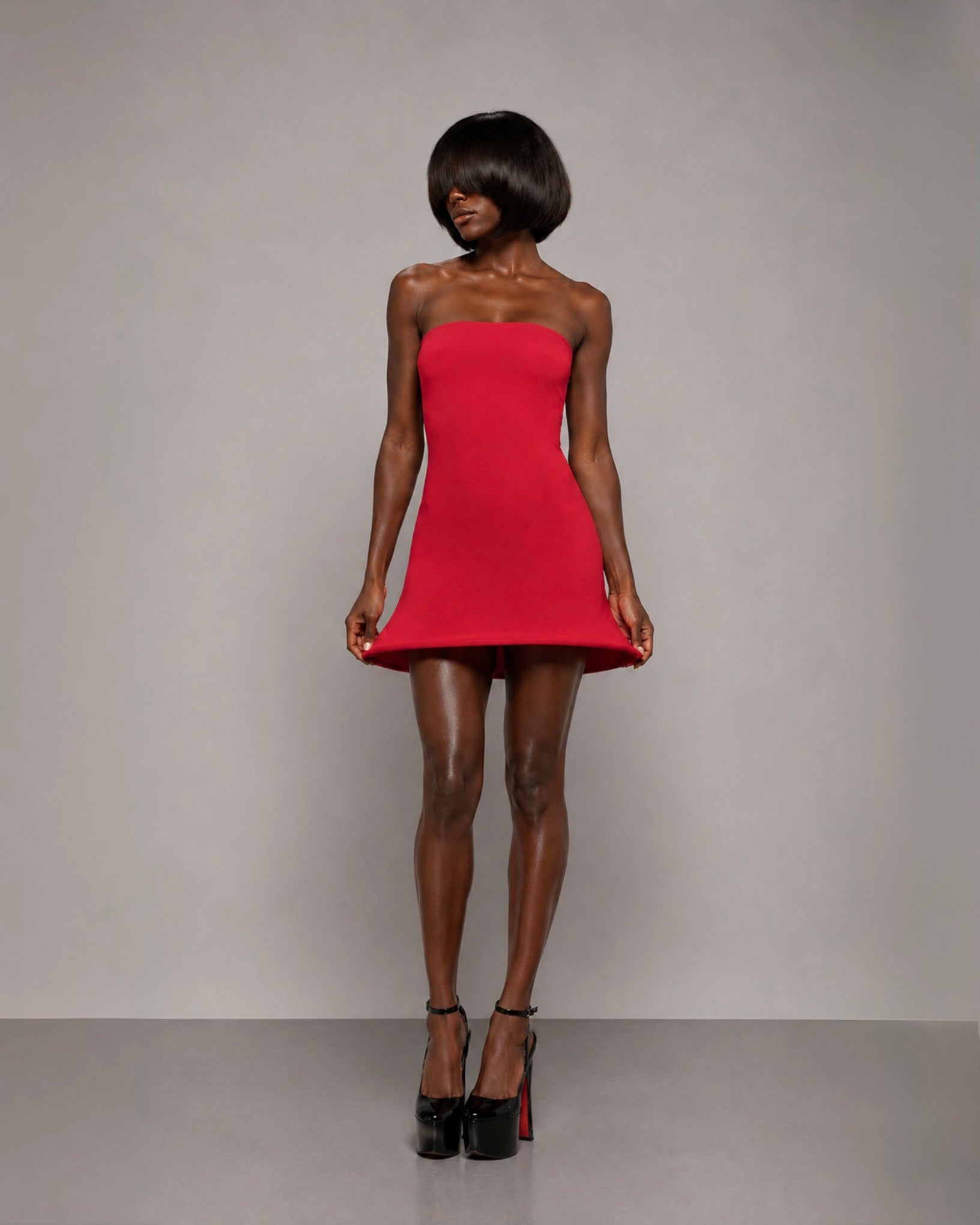 PROOVOC Bambole Dress - Red Spandex