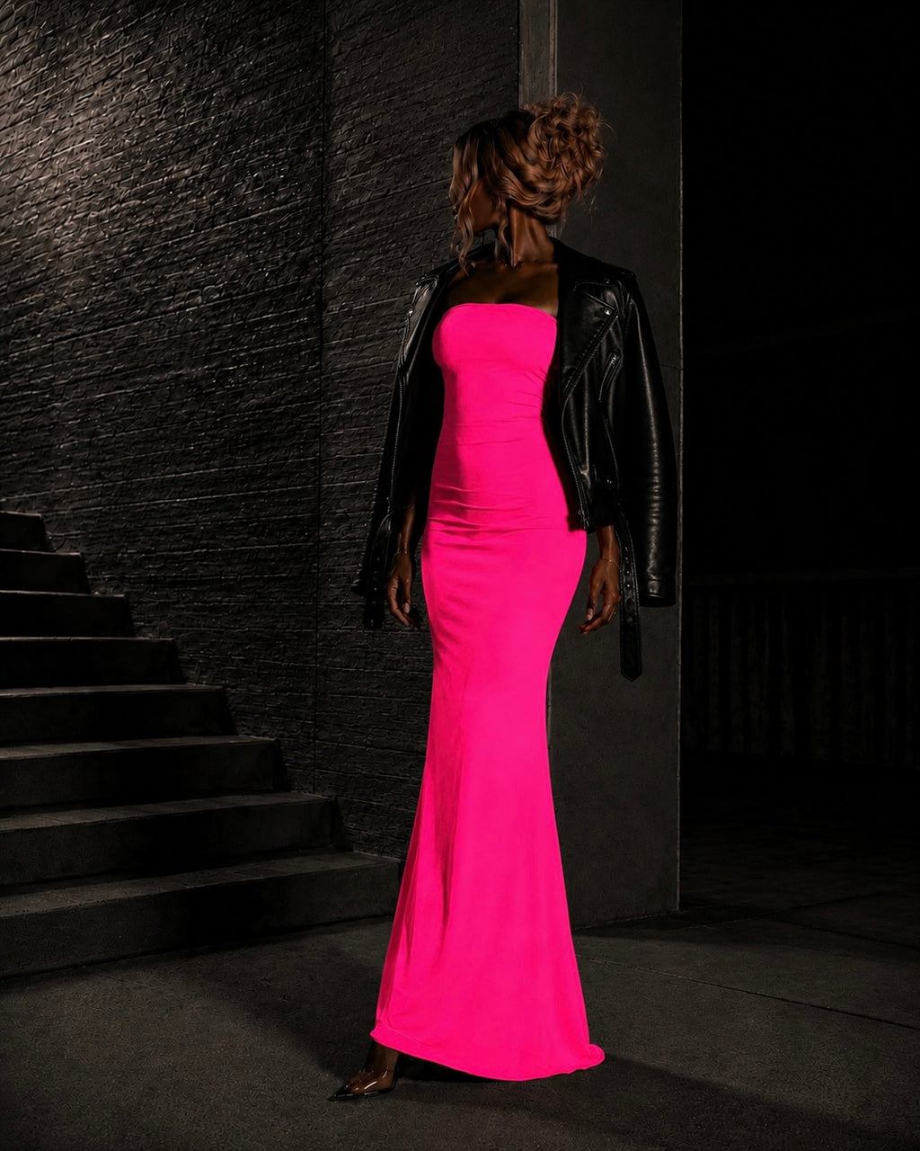 PROOVOC Onda Dress - Pink Spandex