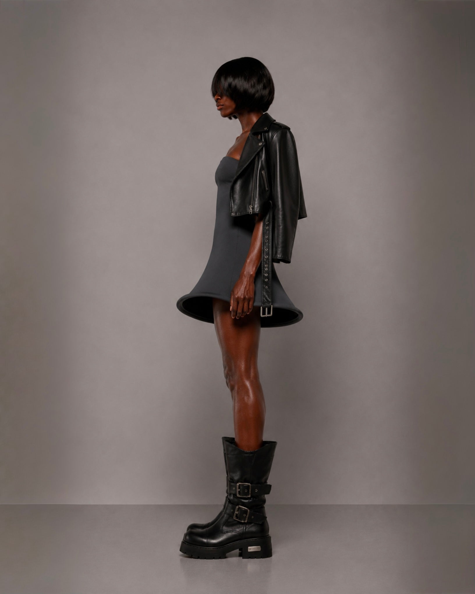 PROOVOC Bambole Dress -  Graphite Spandex