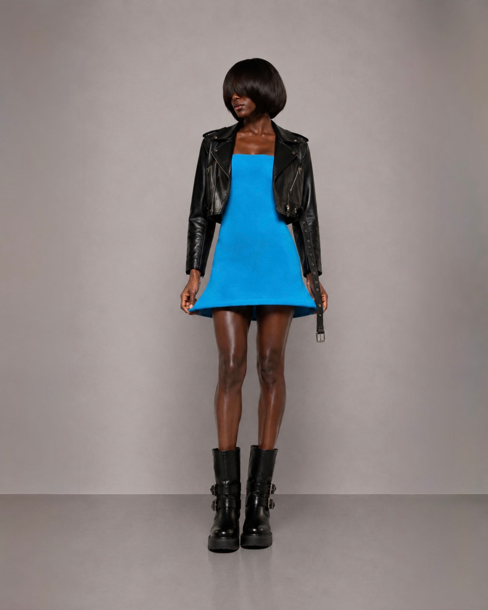 PROOVOC Bambole Dress - Azure Blue Spandex