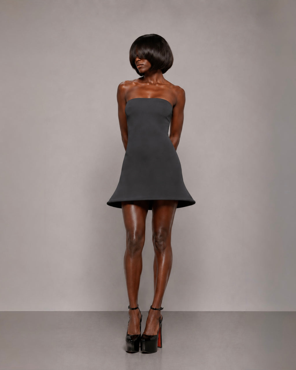 PROOVOC Bambole Dress -  Graphite Spandex