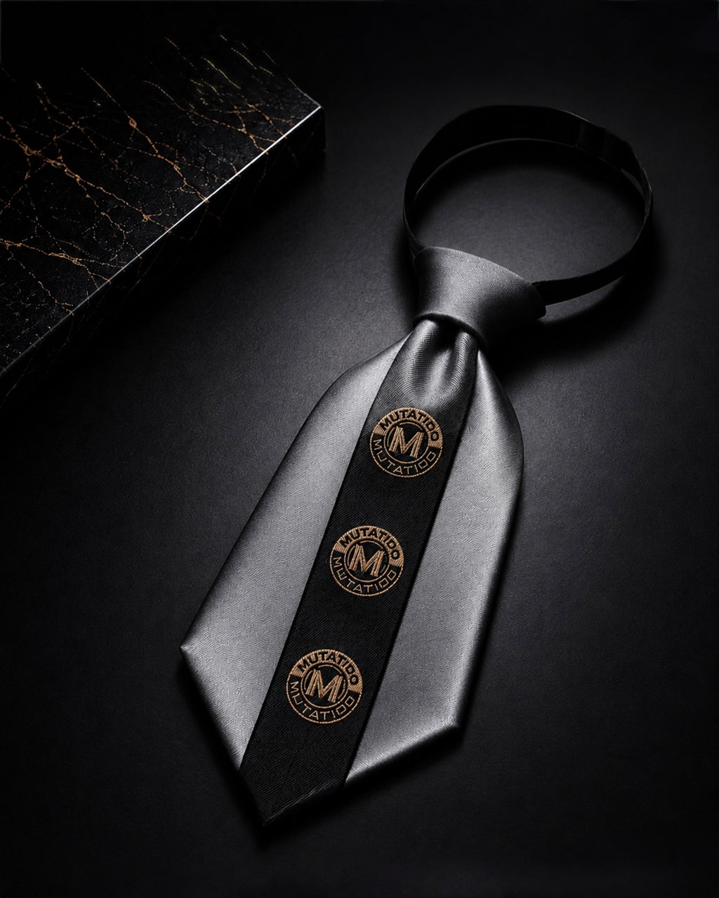 PROOVOC MUTATIOO Emblem — Mini Couture Tie ( Mini Krawat Couture) Obsidian Graphite
