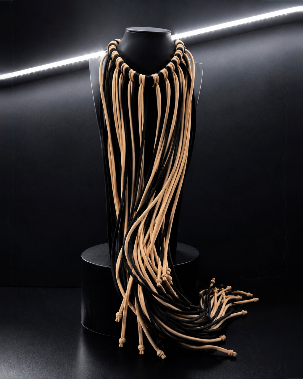 PROOVOC Atelier Couture Necklace  Spandex - Black/Ecru