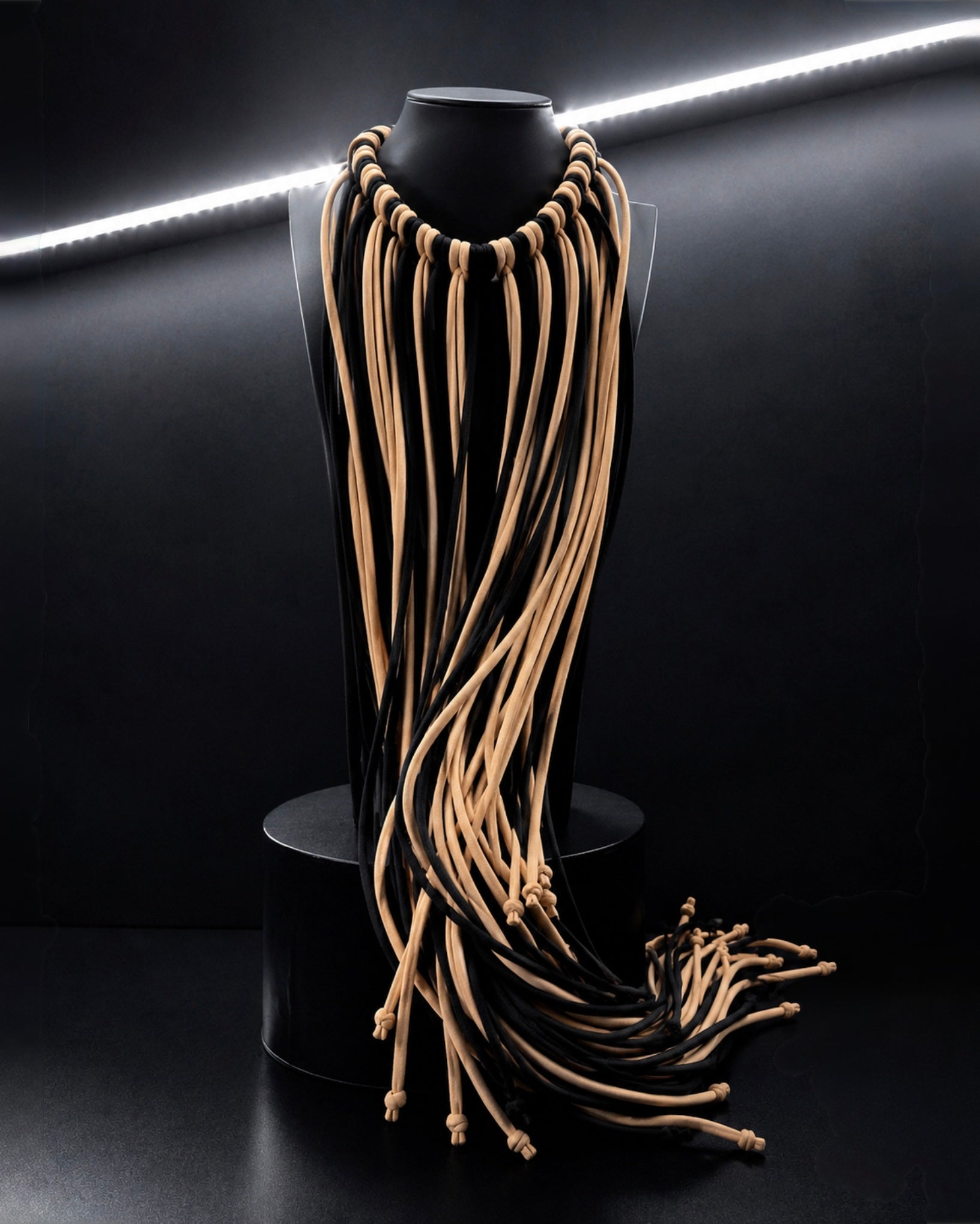 PROOVOC Atelier Couture Necklace  Spandex - Black/Ecru