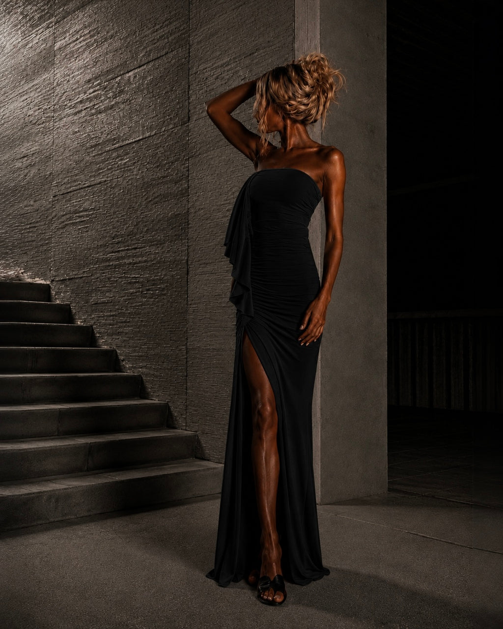 PROOVOC Onda Dress - Black Spandex