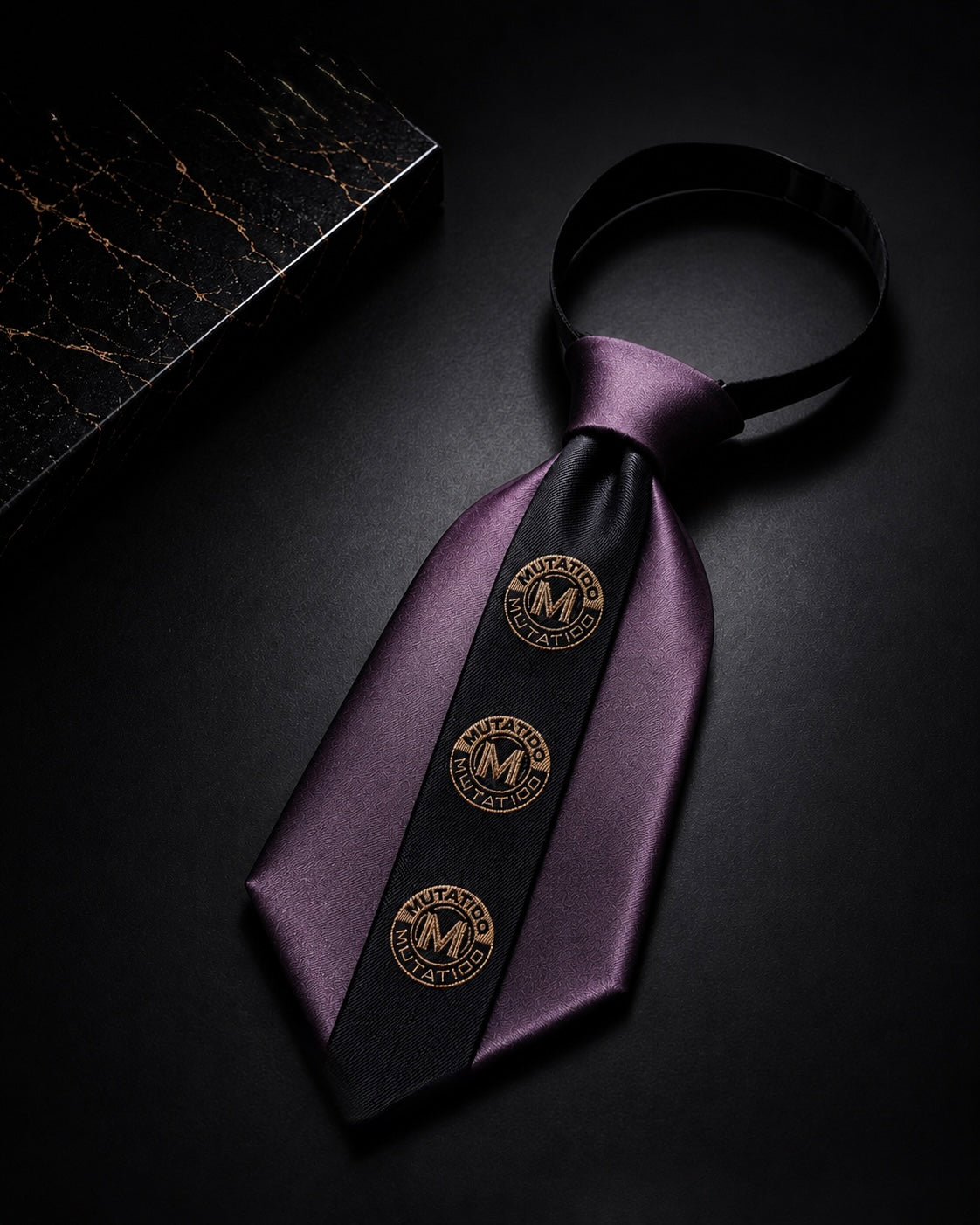 PROOVOC MUTATIOO Emblem — Mini Couture Tie ( Mini Krawat Couture) Obsidian Violet