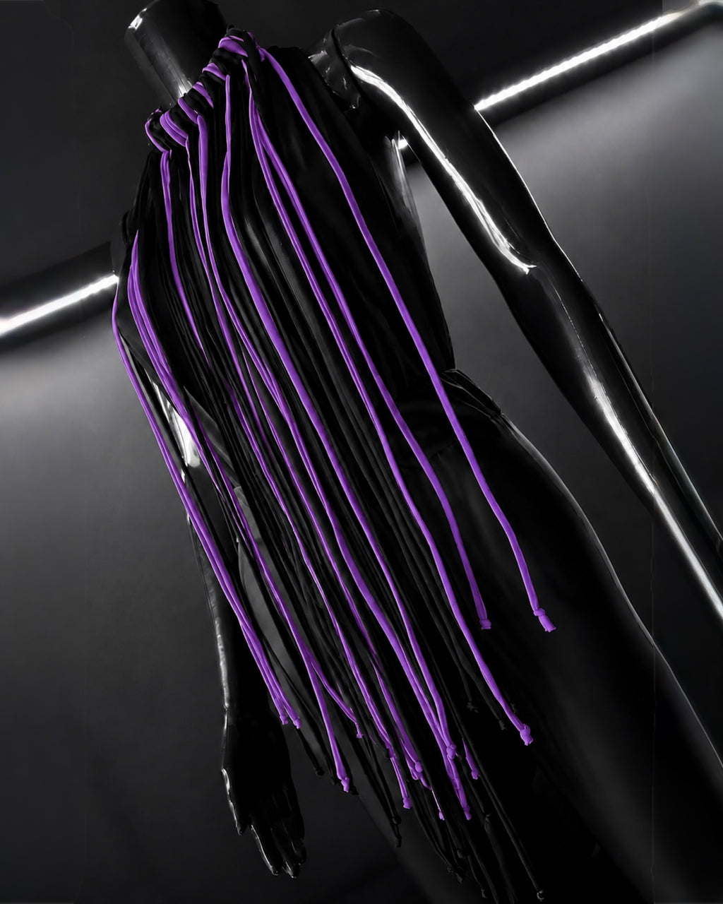 PROOVOC Atelier Couture Necklace Spandex - Black / Violet