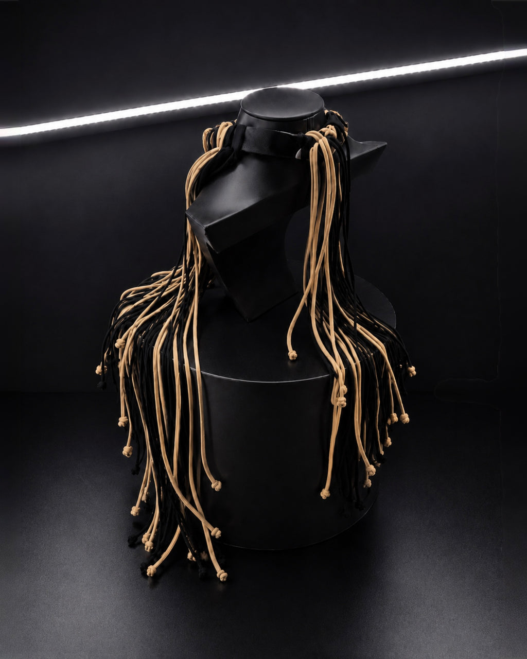PROOVOC Atelier Couture Necklace  Spandex - Black/Ecru