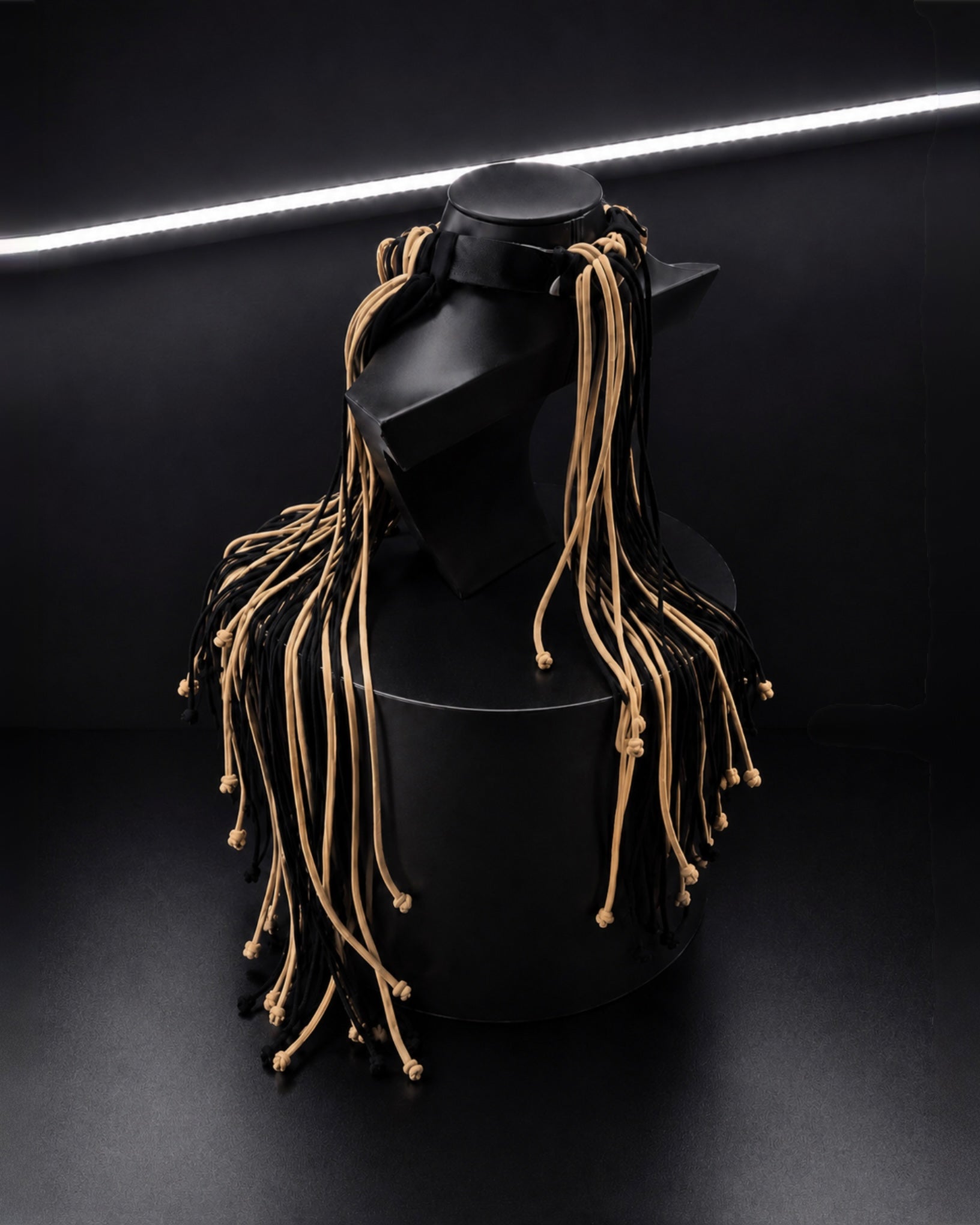 PROOVOC Atelier Couture Necklace  Spandex - Black/Ecru
