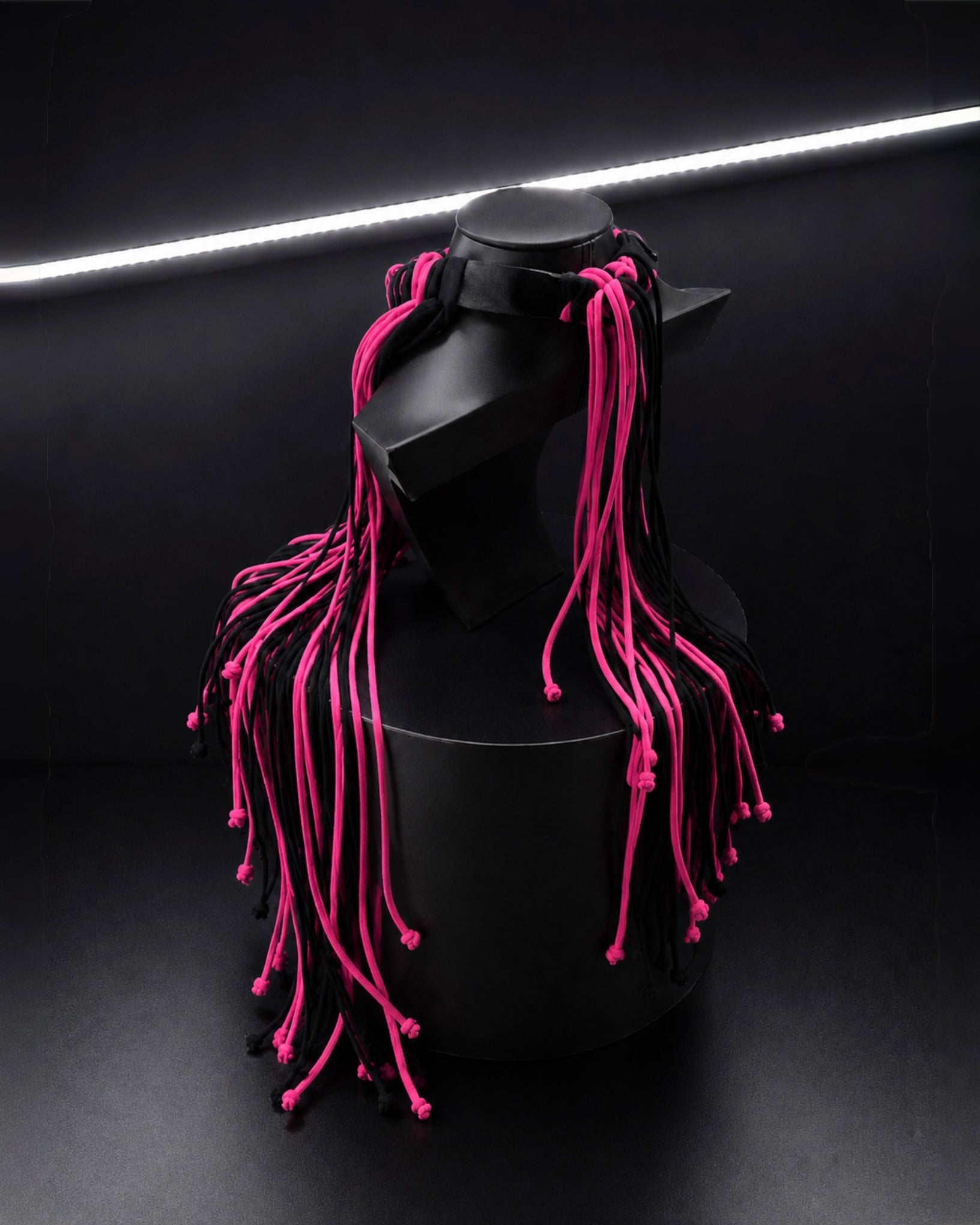 PROOVOC Atelier Couture Necklace Spandex - Black / Pink