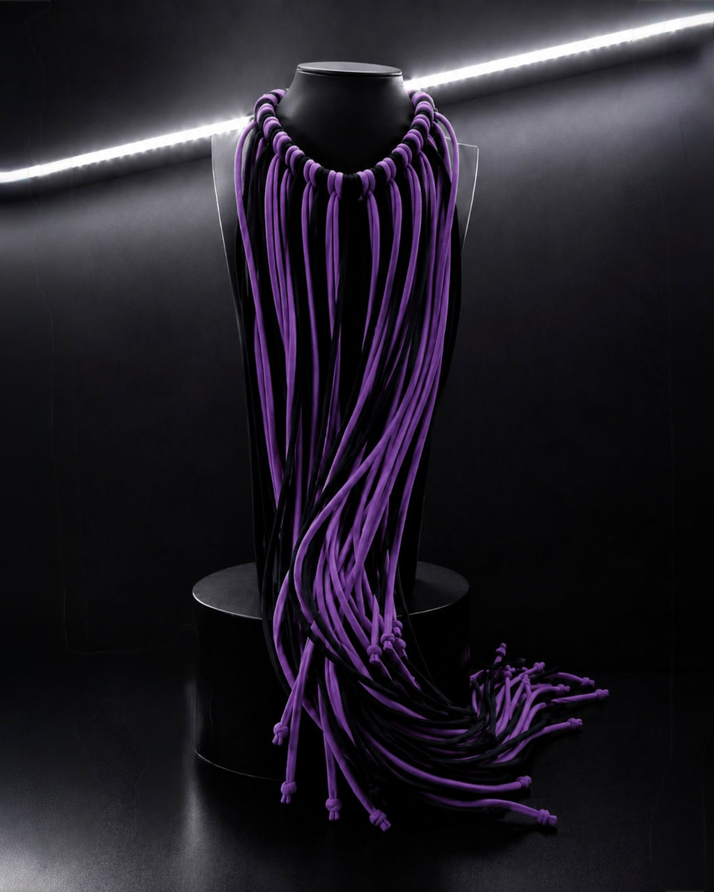 PROOVOC Atelier Couture Necklace Spandex - Black / Violet