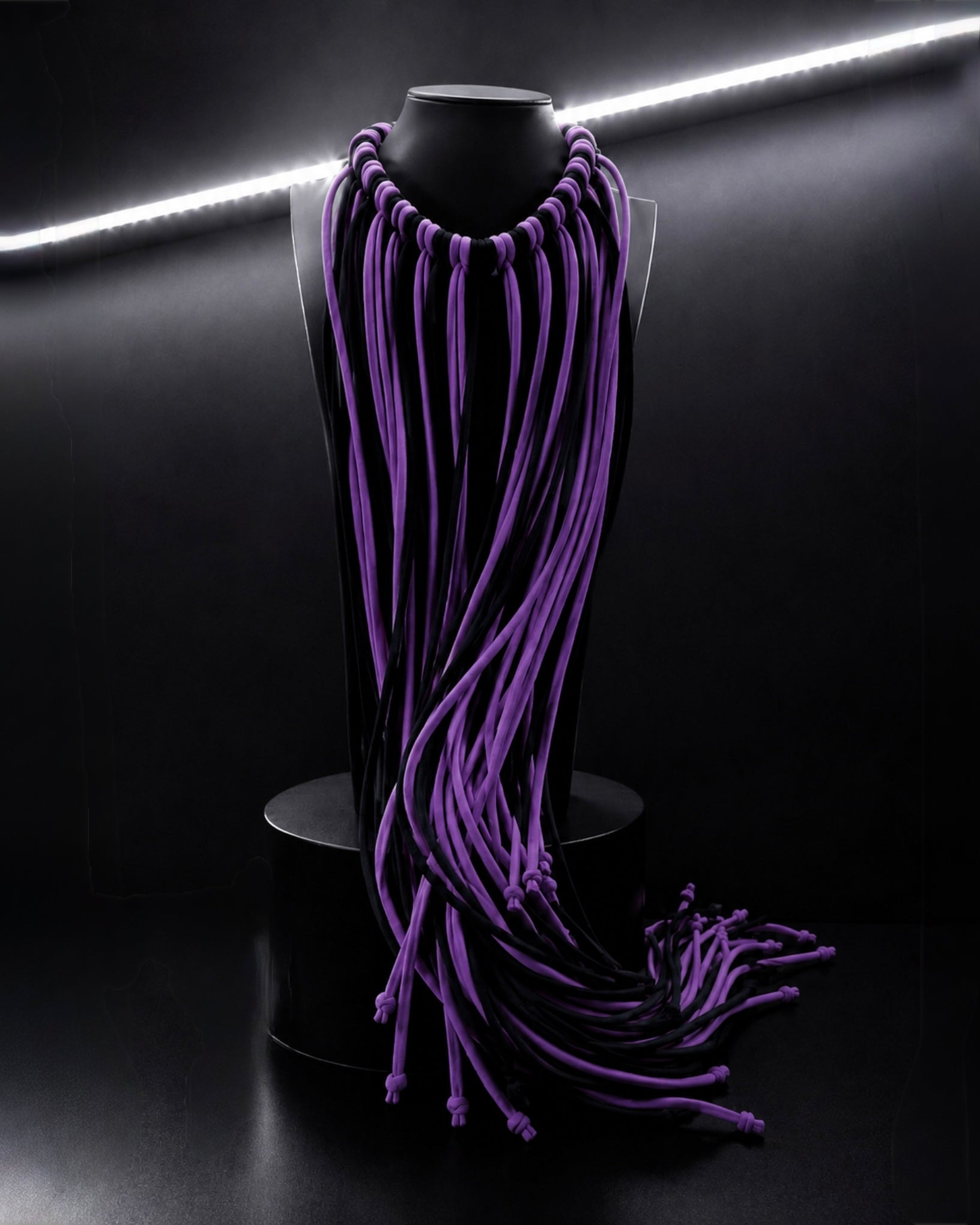 PROOVOC Atelier Couture Necklace Spandex - Black / Violet
