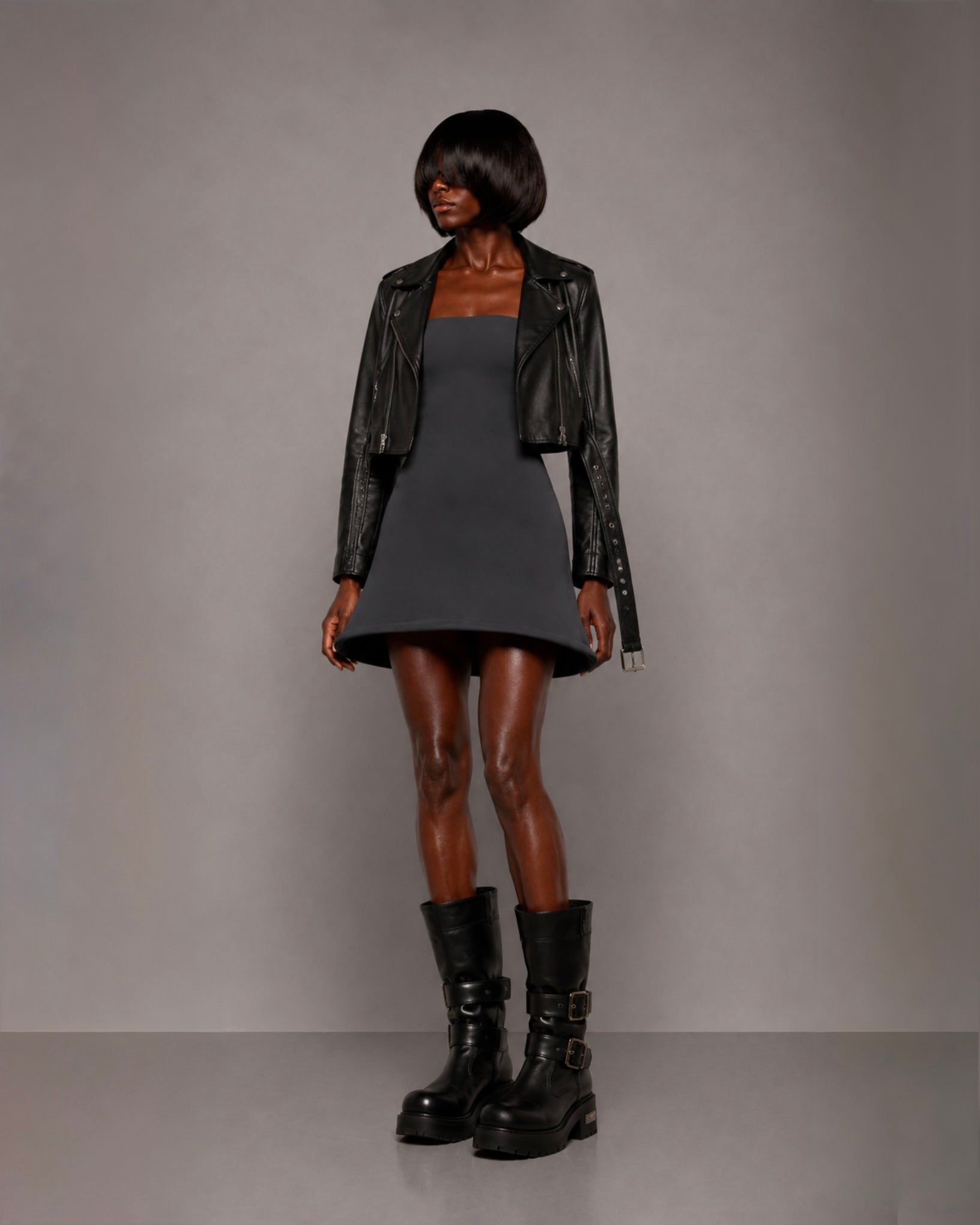 PROOVOC Bambole Dress -  Graphite Spandex