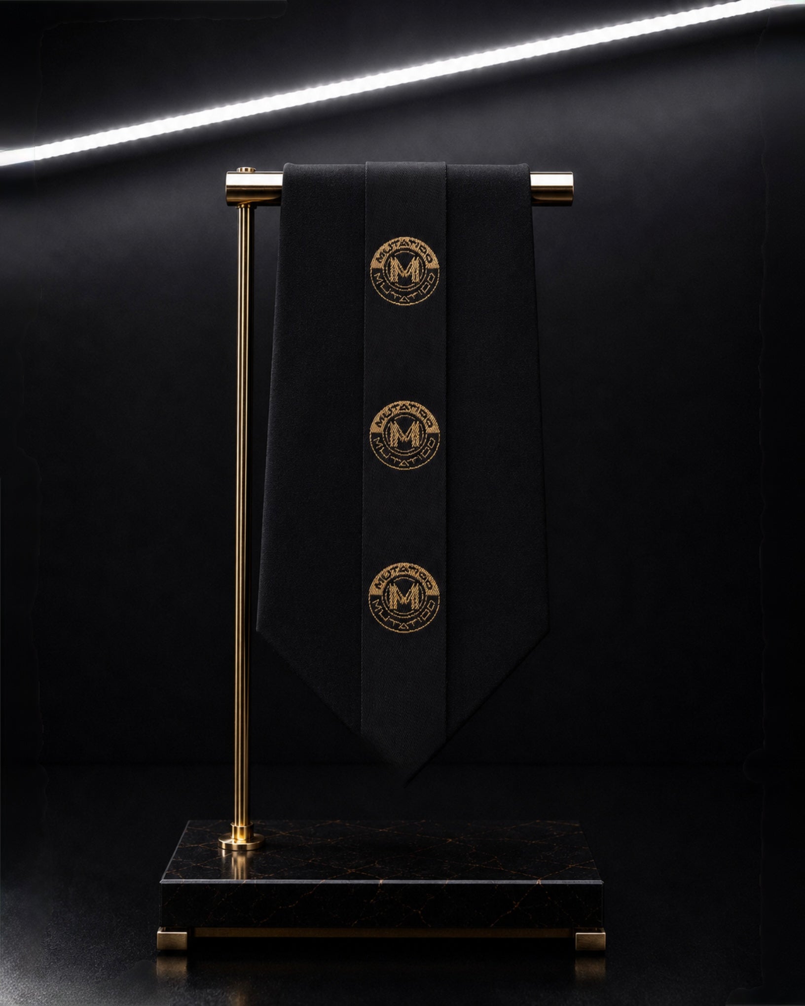PROOVOC MUTATIOO Emblem — Mini Couture Tie ( Mini Krawat Couture) Velvet Black