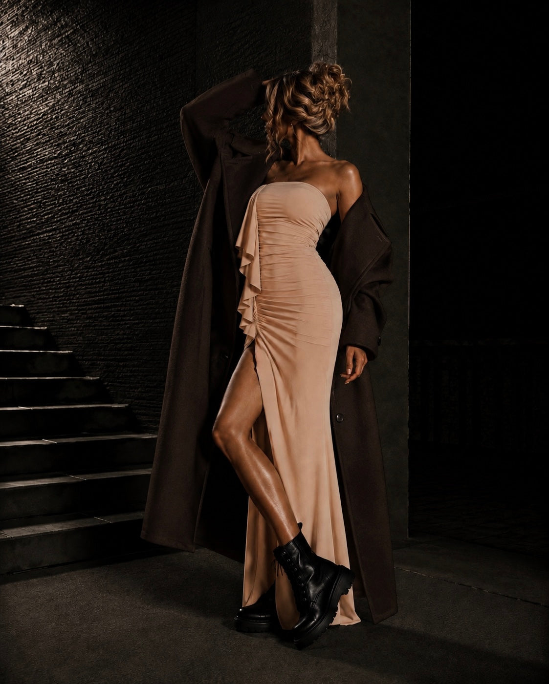 PROOVOC Onda Dress - Ecru Spandex