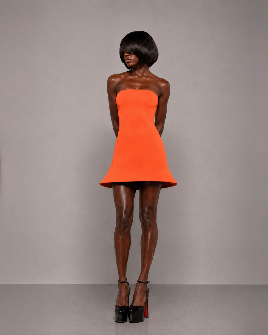 PROOVOC Bambole Dress - Tangerin Spandex