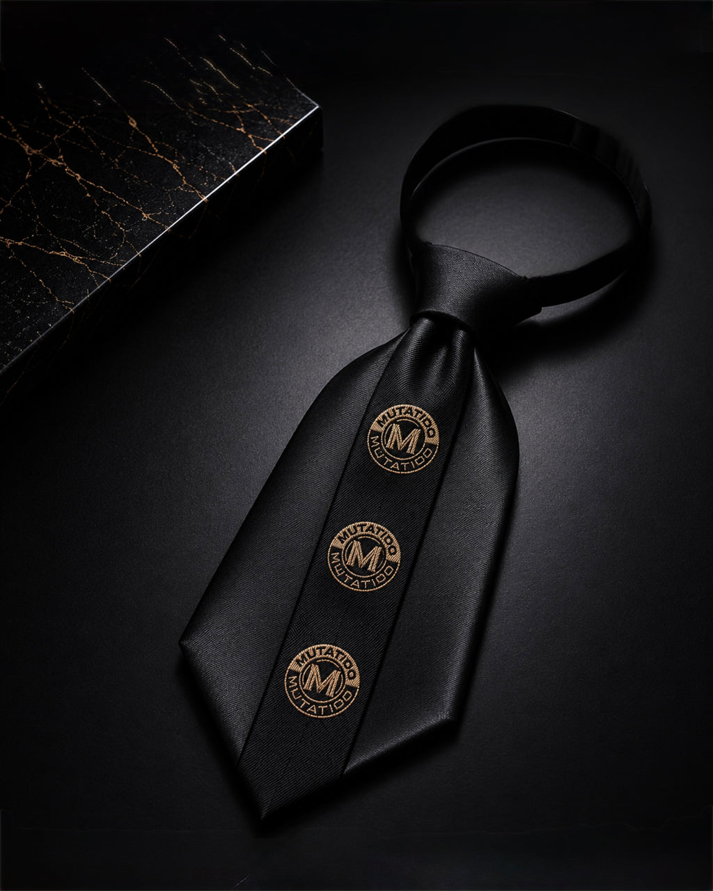 PROOVOC MUTATIOO Emblem — Mini Couture Tie ( Mini Krawat Couture) Obsidian Black
