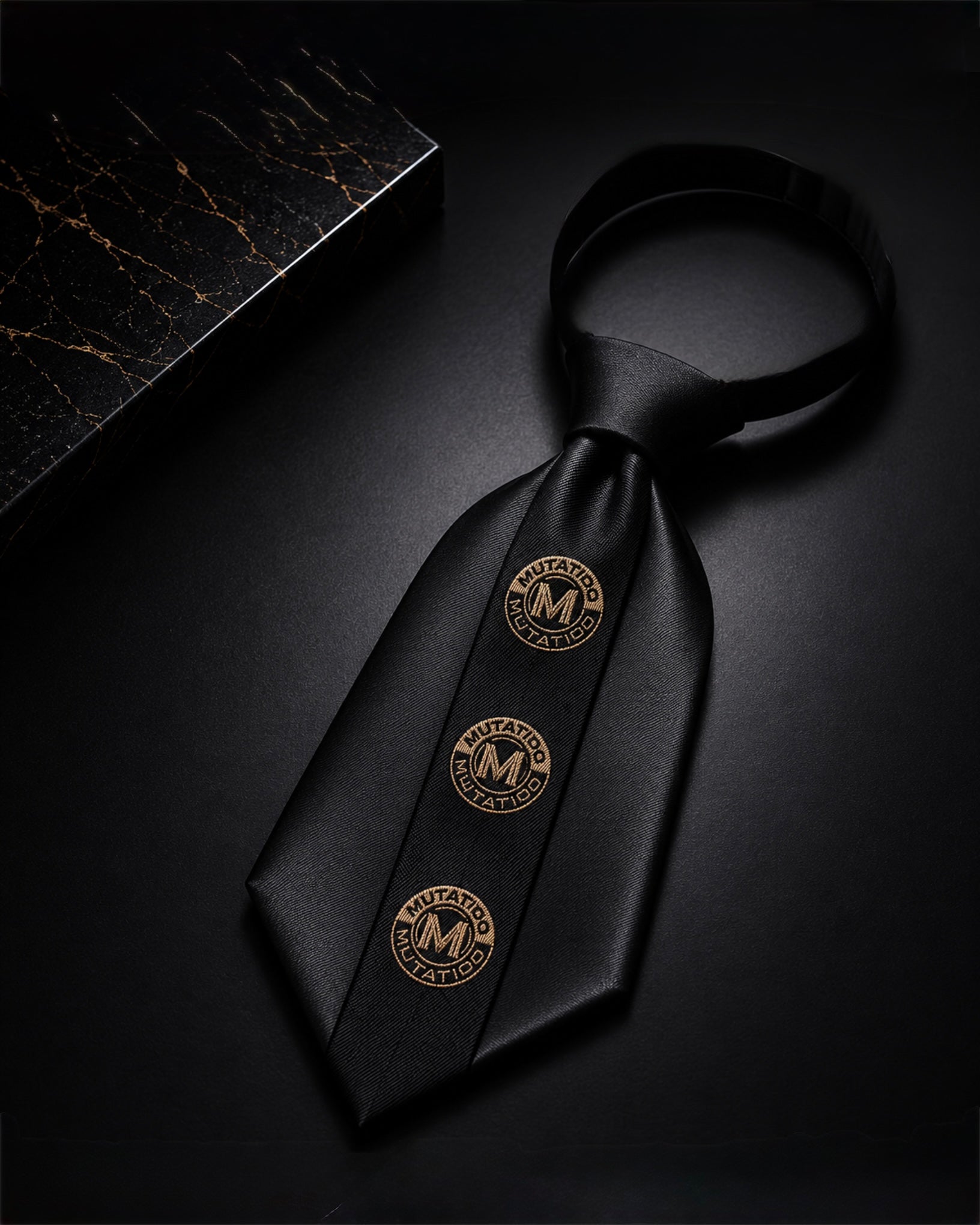 PROOVOC MUTATIOO Emblem — Mini Couture Tie ( Mini Krawat Couture) Obsidian Black