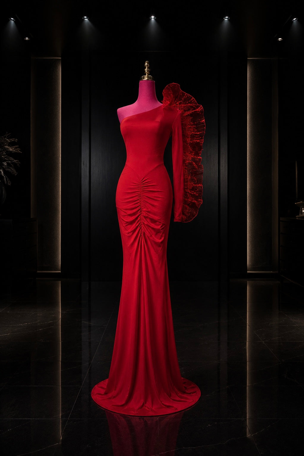 Proovoc Sculpit Maxi Dress - Red