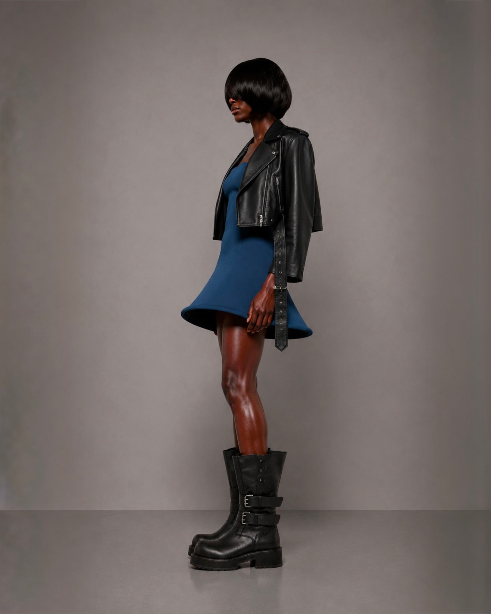 PROOVOC Bambole Dress - Slate Navy Spandex