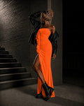 PROOVOC Onda Dress - Tangerin Spandex
