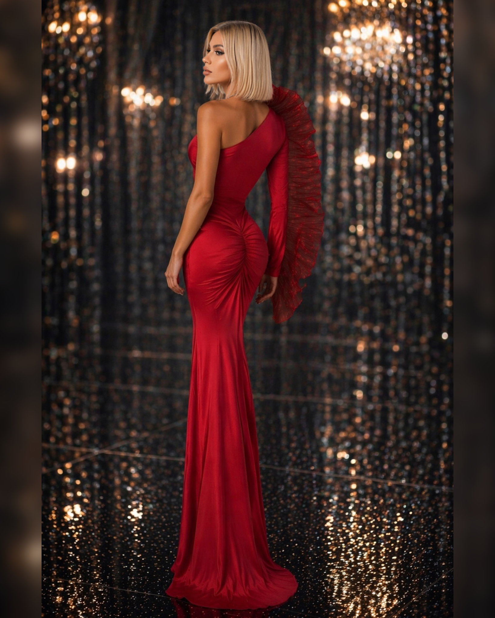 Proovoc Sculpit Maxi Dress - Red