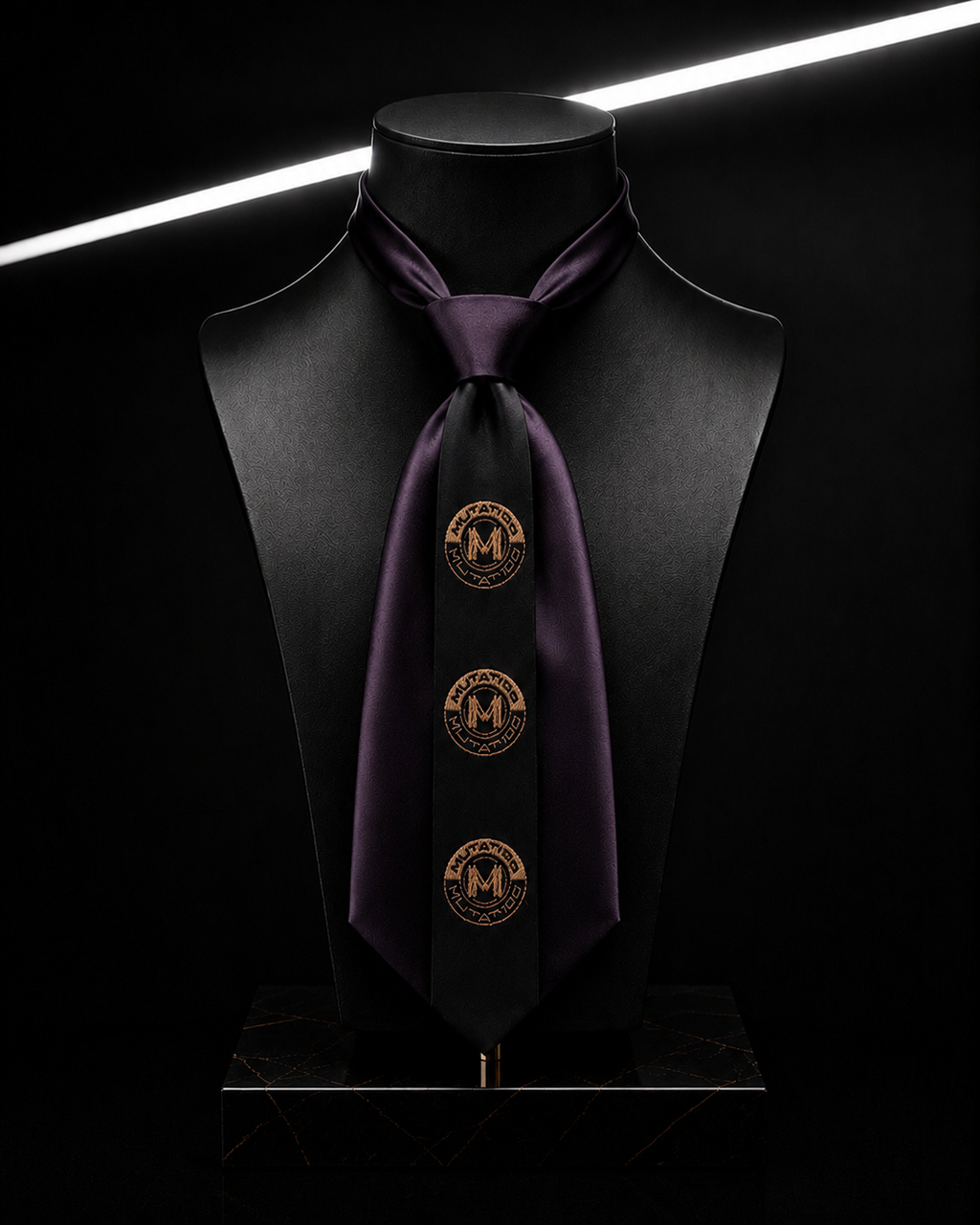 PROOVOC MUTATIOO Emblem — Mini Couture Tie ( Mini Krawat Couture) Obsidian Violet