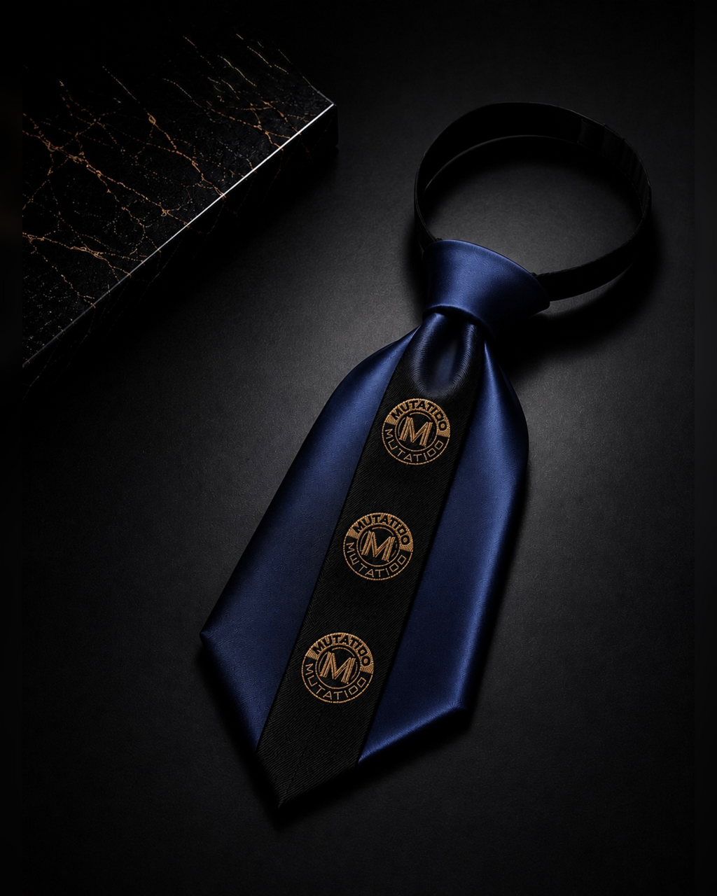 PROOVOC MUTATIOO Emblem — Mini Couture Tie ( Mini Krawat Couture) Obsidian Navy