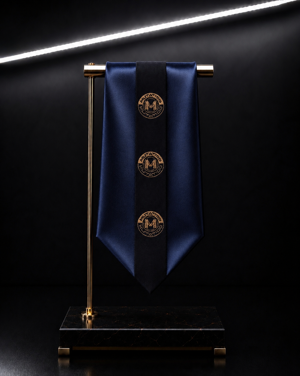 PROOVOC MUTATIOO Emblem — Mini Couture Tie ( Mini Krawat Couture) Obsidian Navy