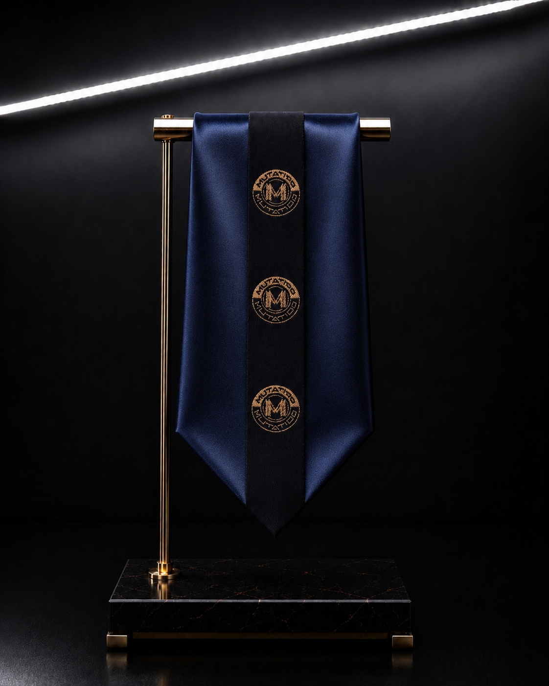 PROOVOC MUTATIOO Emblem — Mini Couture Tie ( Mini Krawat Couture) Obsidian Navy