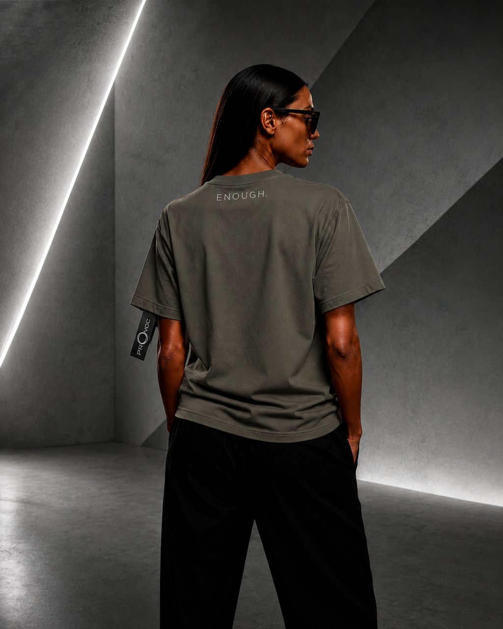 ENOUGH. OVERSIZED T-SHIRT — Taupe Khaki