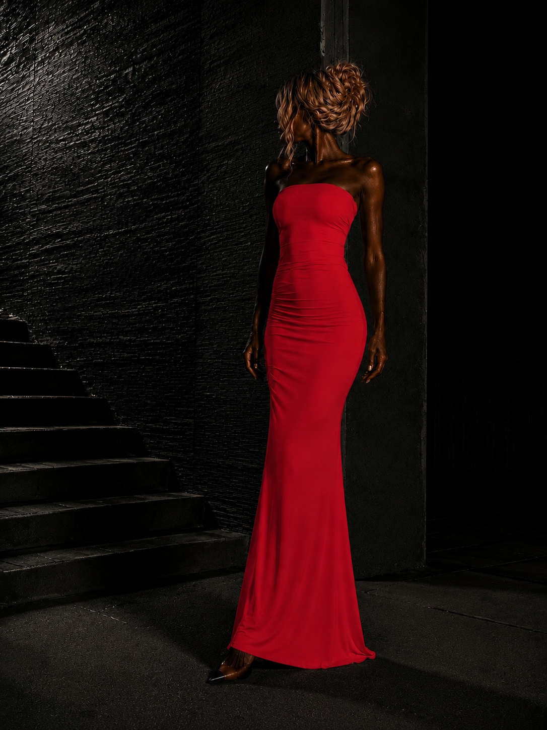 PROOVOC Onda Dress - Red Spandex