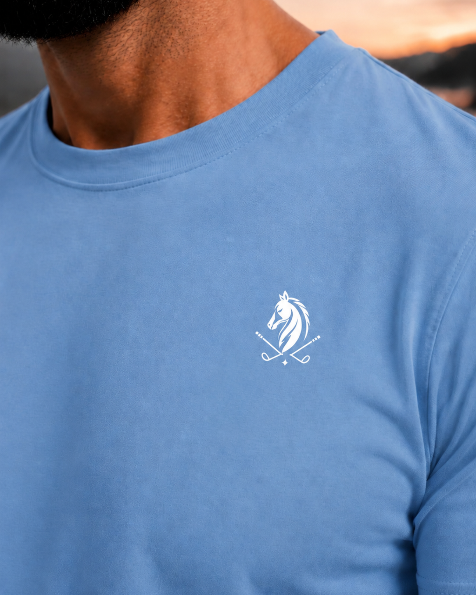 PROOVOC Club - T-Shirt Azure Blue / White Logo